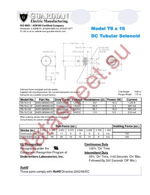 T8X16-C-12D datasheet  
